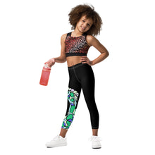 Load image into Gallery viewer, Black Snake Kid&#39;s Leggings
