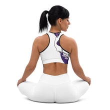 Load image into Gallery viewer, Purple Panda Padded Sports Bra
