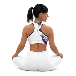 Purple Panda Padded Sports Bra