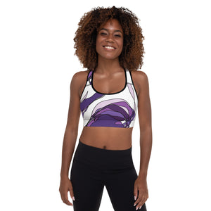 Purple Panda Padded Sports Bra