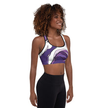 Load image into Gallery viewer, Purple Panda Padded Sports Bra
