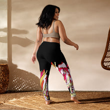 Load image into Gallery viewer, Black Cockatoo Yoga Leggings
