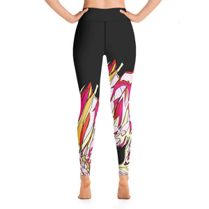 Black Cockatoo Yoga Leggings