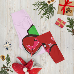 Selago Poinsettia Yoga Leggings