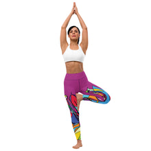 Load image into Gallery viewer, Zebra Color Pop Yoga Leggings
