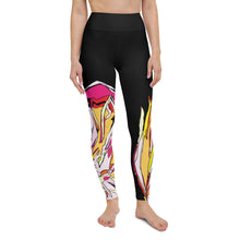 Load image into Gallery viewer, Black Cockatoo Yoga Leggings
