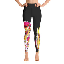 Load image into Gallery viewer, Black Cockatoo Yoga Leggings
