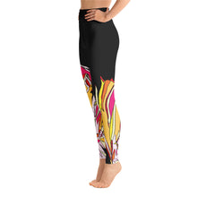 Load image into Gallery viewer, Black Cockatoo Yoga Leggings
