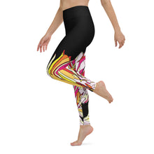 Load image into Gallery viewer, Black Cockatoo Yoga Leggings
