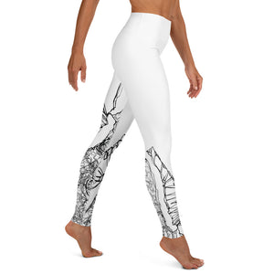 Black & White Lizard Yoga Leggings