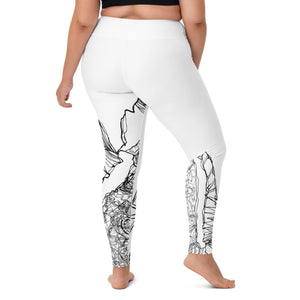 Black & White Lizard Yoga Leggings