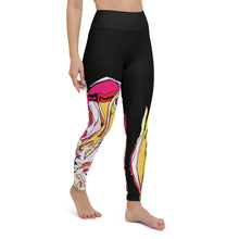 Load image into Gallery viewer, Black Cockatoo Yoga Leggings
