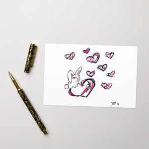 Love Bunny Greeting card