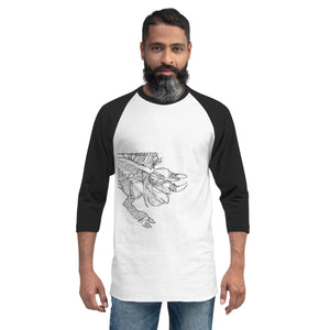 KL Lizard 3/4 sleeve raglan shirt