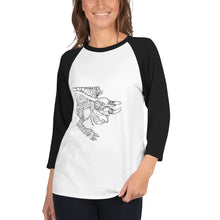 Load image into Gallery viewer, KL Lizard 3/4 sleeve raglan shirt
