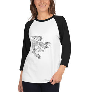 KL Lizard 3/4 sleeve raglan shirt