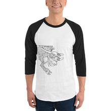 Load image into Gallery viewer, KL Lizard 3/4 sleeve raglan shirt
