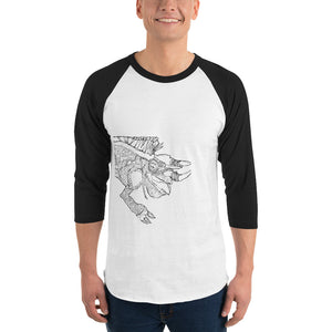 KL Lizard 3/4 sleeve raglan shirt