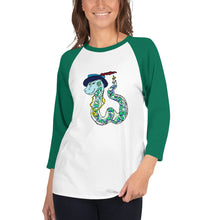 Load image into Gallery viewer, Snake 3/4 sleeve raglan shirt
