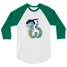 Load image into Gallery viewer, Snake 3/4 sleeve raglan shirt
