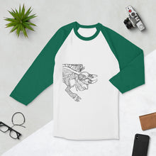 Load image into Gallery viewer, KL Lizard 3/4 sleeve raglan shirt
