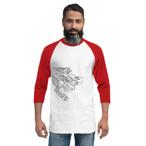 KL Lizard 3/4 sleeve raglan shirt