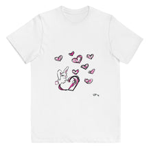 Load image into Gallery viewer, Love Bunny Youth jersey t-shirt
